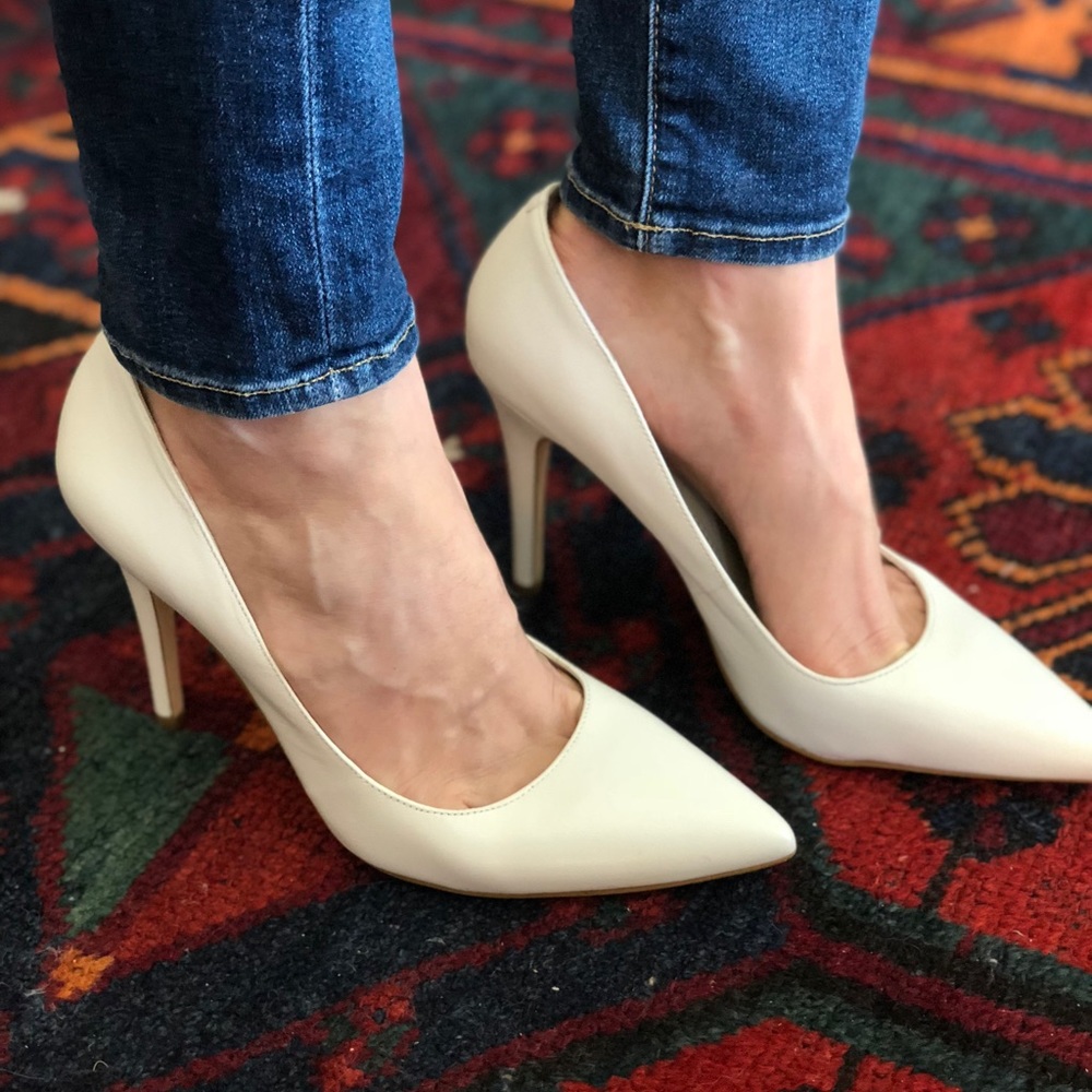 White pumps
